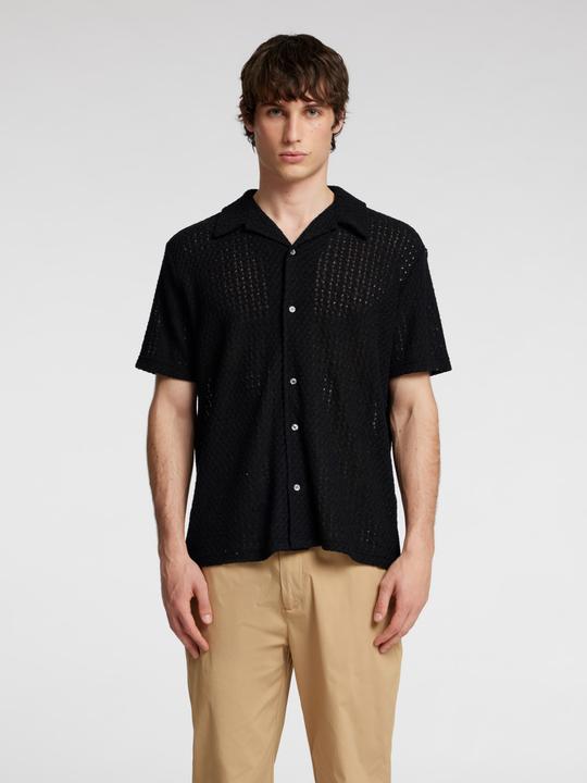 Image du produit Selected Jacquard Strick Kurzarmhemd (XL)