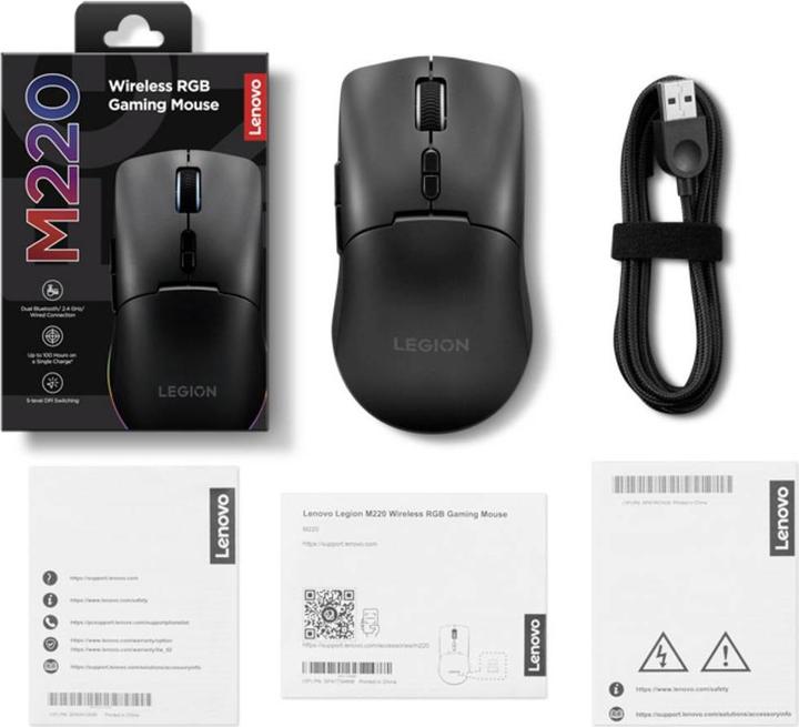 Actual product image Lenovo Legion M220 Wireless RGB Gaming Mouse (P) (Cable, Wireless)