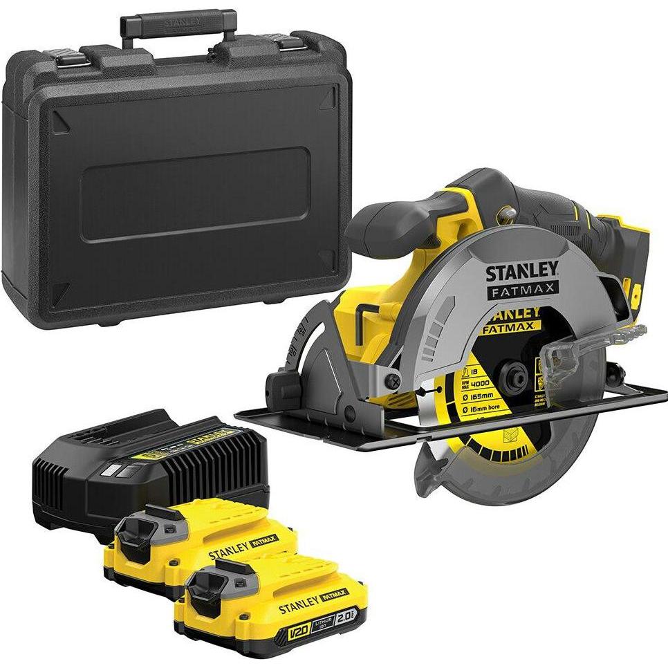 Stanley, Handkreissäge, FatMax V20 Akku-Handkreissäge SFMCS550M2K (18V, 4.0Ah, bürstenlos, werkzeuglose Schnitttiefe