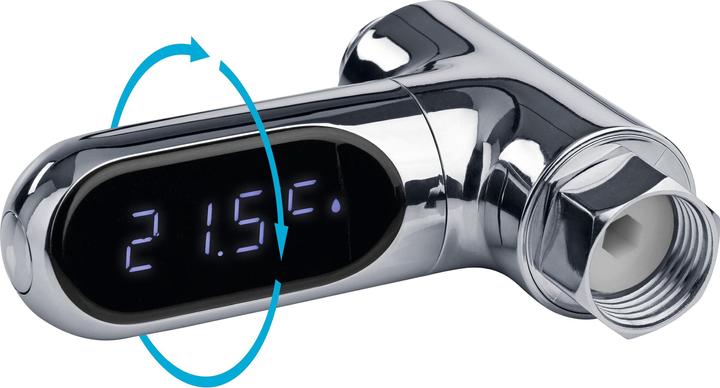 Actual product image Maxxmee Thermometer Wasserarmaturen LED Durchlaufthermometer, 5-85C