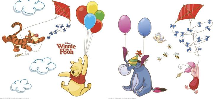 Komar Fenstersticker Disney Edition 3 Winnie the pooh 31 x 31 cm Orange (2 Sticker)