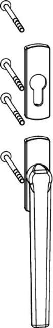 Actual product image Maco SKB-Z handle set for gearbox nut 8 mm