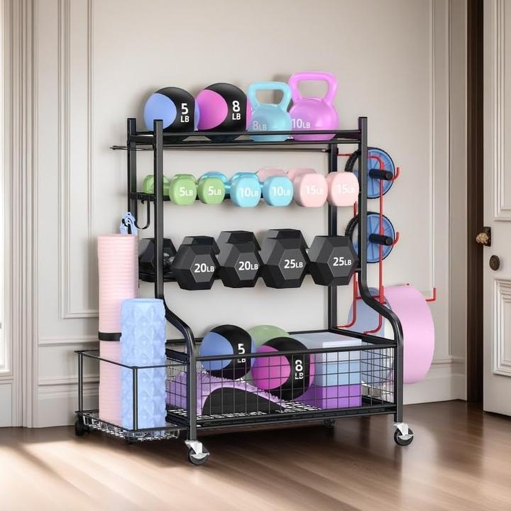 Image du produit Mythinglogic Multifunktionaler Hantelständer mit Rädern