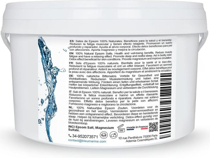 Produktbild Bleu & Marine Bretania Bittersalz Badesalz ohne Duftstoffe (7 kg) (Badesalz)