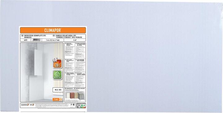Image du produit Climapor Panneau isolant mural (0.97 kg, Gris, Blanc, 4000 ml)