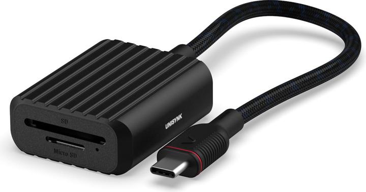 Actual product image Unisynk Usb-C to Card Adapter Black (USB 2.0)