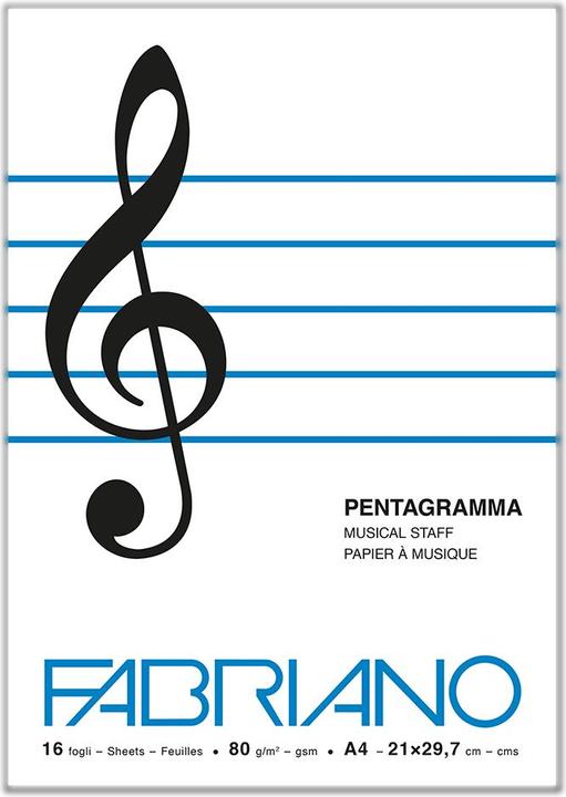 Actual product image Fabriano Pack 10 Music Notebooks (A4)
