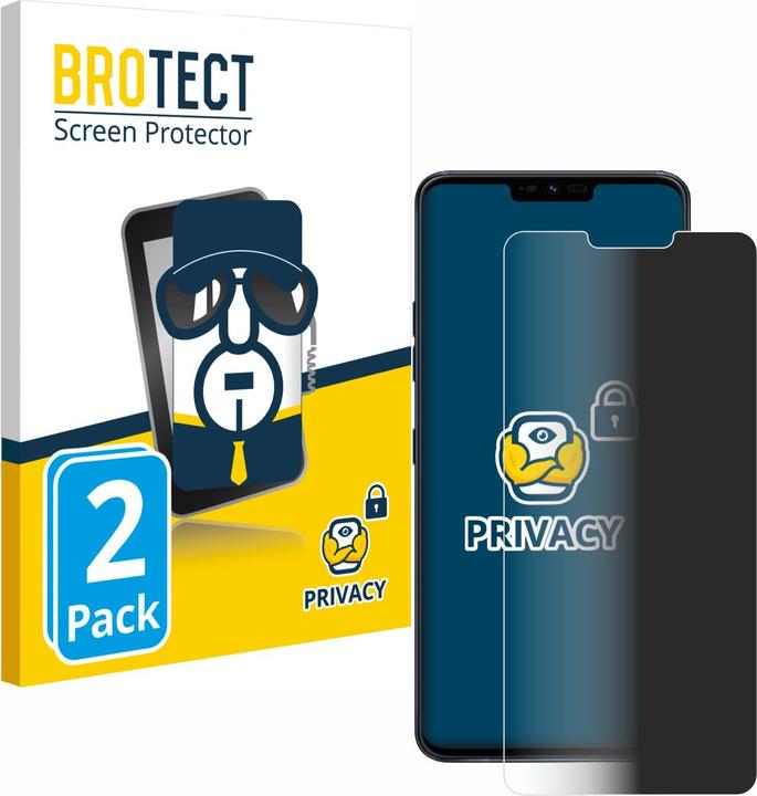 Actual product image BROTECT Anti-spy privacy film Blue light protection film (2 Piece, LG G7 One)