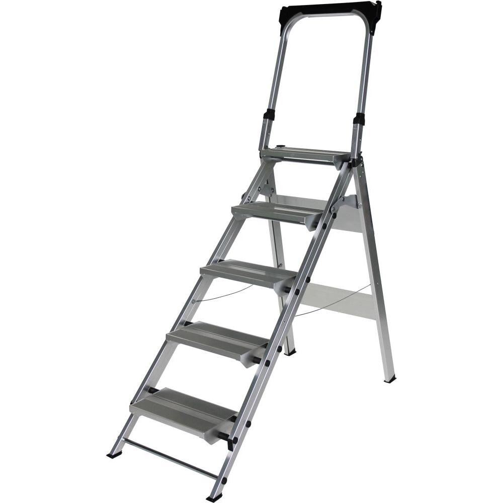 Munk: Scala a Pioli Pieghevole 139cm - Con Maniglione 5 Gradini