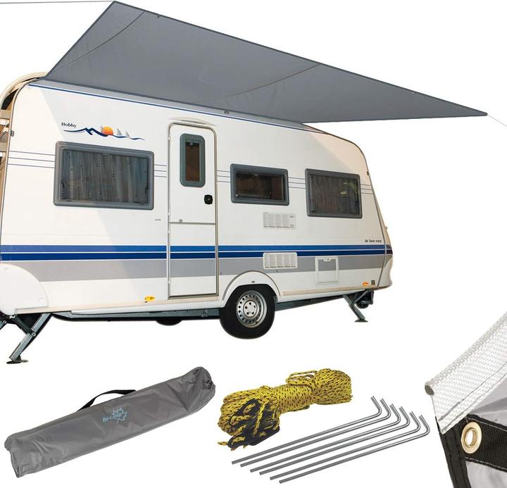 Bo-Camp Caravanluifel - Viaggio - L - 460x240 cm - Grijs (2.40 m)