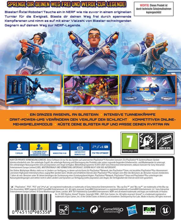 Produktbild GameMill Entertainment Nerf Legends (PS4, DE)