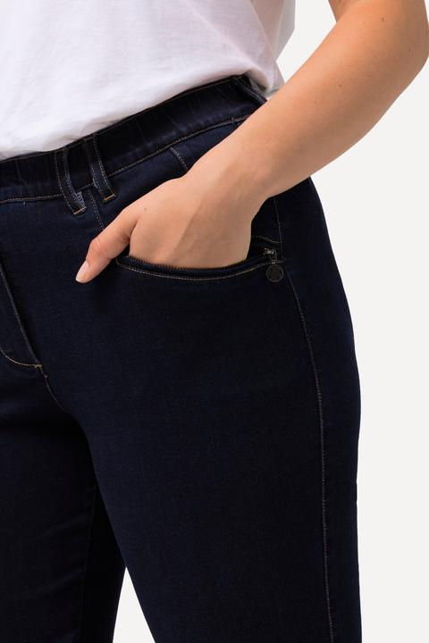 Immagine prodotto Ulla Popken Jeans modello Mony con gamba conica, tessuto elasticizzato e tasche con zip (48)