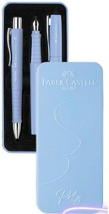 Immagine prodotto Faber-Castell Set regalo FH+KS Poly Pen/Ball caribic (Blu Caribico, 3x)