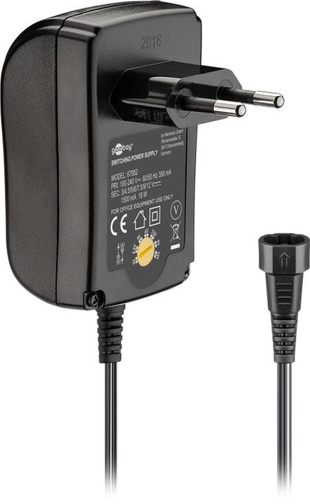 Actual product image Goobay 3 V 12 V universal power supply