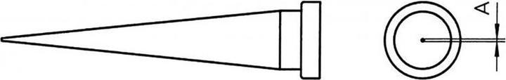 Actual product image Weller Erem LT T SOLDERING TIP 0.6MM (Spare)