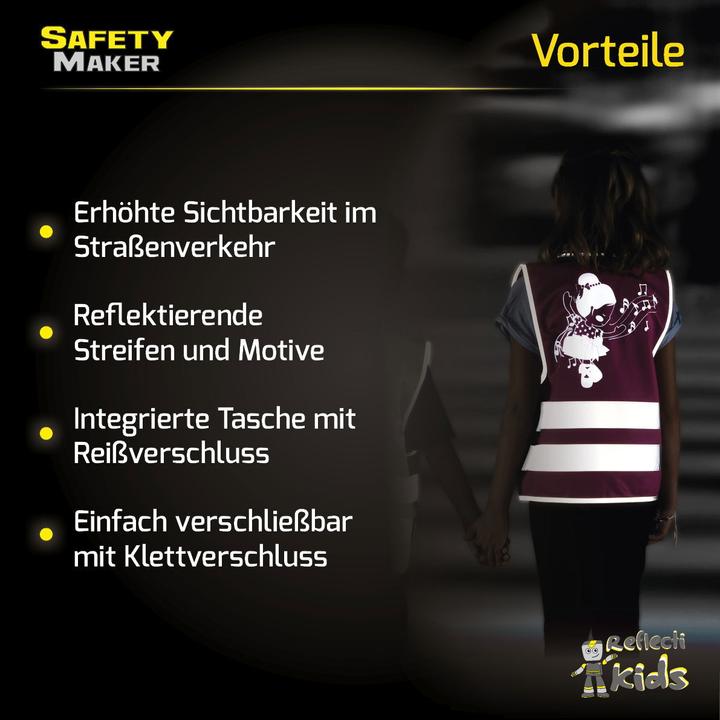 Produktbild SafetyMaker Sicherheitsweste Ballett Doll 3-6 Jahre EN1 pink (One Size)