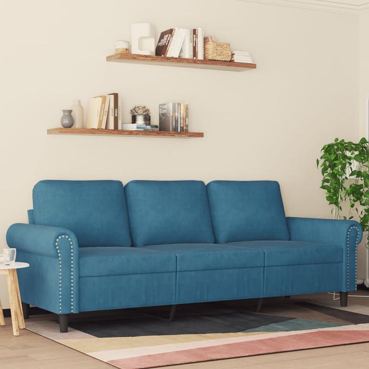 Produktbild vidaXL 3-Sitzer-Sofa 180 cm Samt (3-Sitzer)
