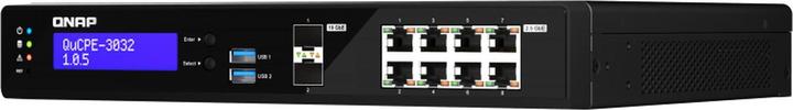 Image du produit QNAP QuCPE-3032-C3558R-8G Intel Atom C3558R 8x2.5GbE ports RJ45 et 2x10GbE ports SFP+ 2xM.2 2280 NV