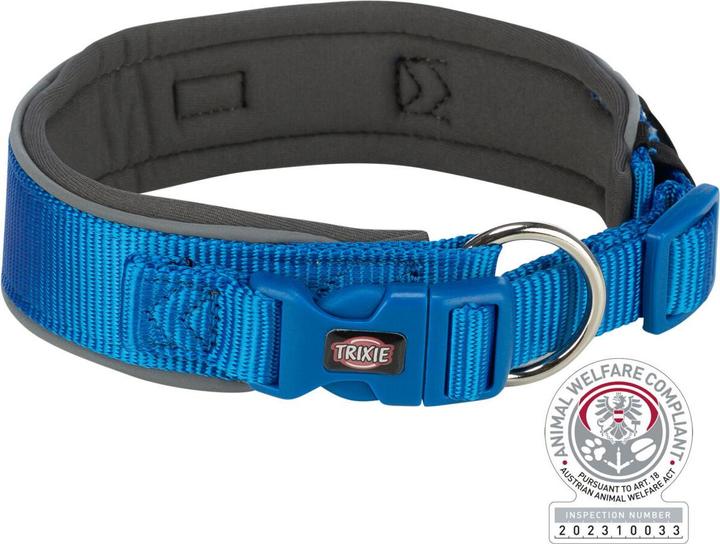 Produktbild Trixie Premium Halsband Hond Extra Breed Royal Blauw / Grafiet Grijs (S, M, Hund, Hundesport)