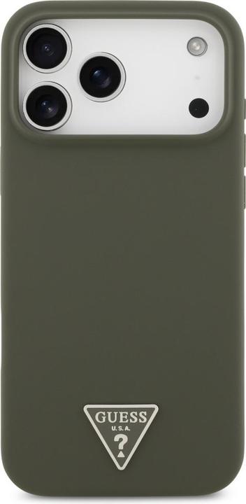 Productafbeelding Guess - Silicone Triangle Logo MagSafe (GUHMP17XSCTRLMA) - iPhone 17 Pro Max - Khaki (Apple iPhone 17 Pro Max)