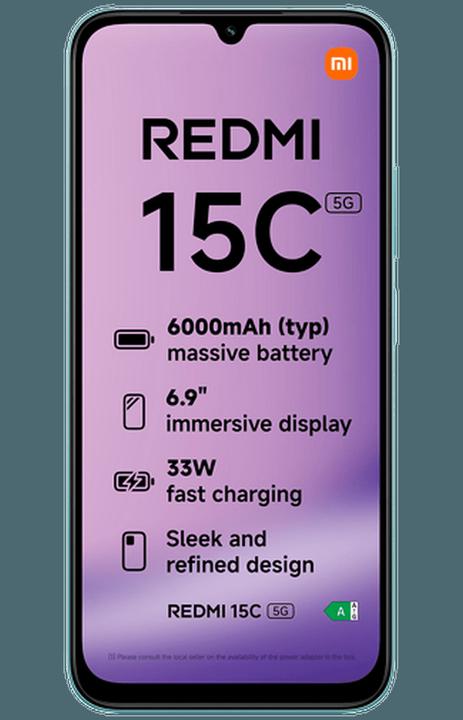 Produktbild Xiaomi Redmi 15C 5G 4+256GB Mint Green (256 GB, Mint Green, 6.90", 5G)