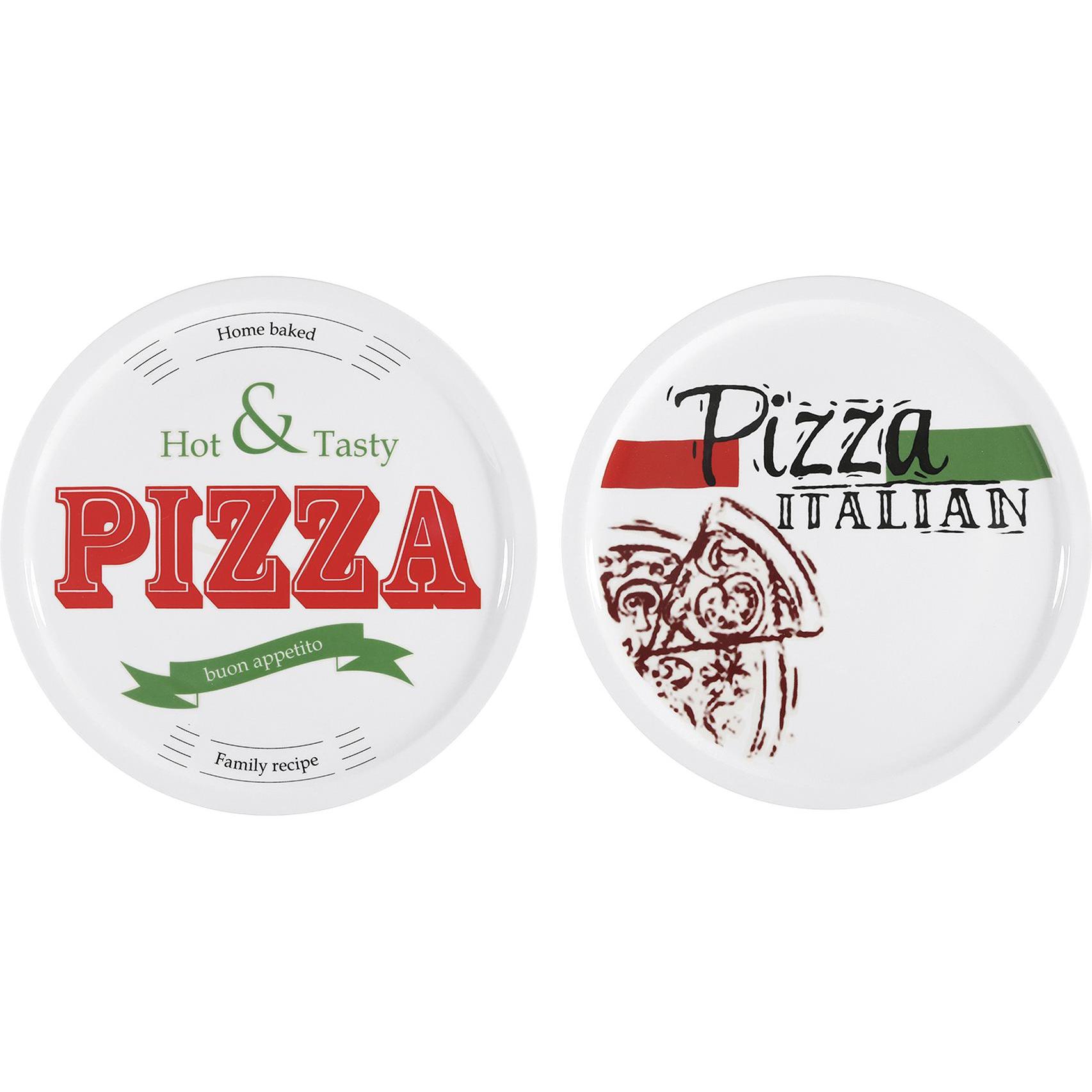 6x Pizzateller, Teller, Weiss