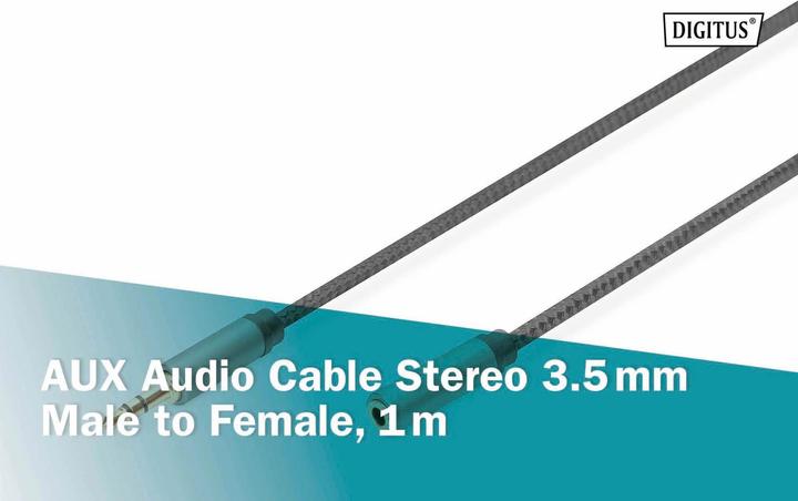 Image du produit Digitus Câble d'extension audio, jack 3,5 mm vers prise 3,5 mm (1 m)