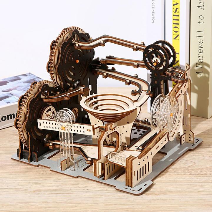 Produktbild The Toy Company 3D Holz Kugelbahn, Murmelbahn Puzzle aus Holz, batteriebetrieben