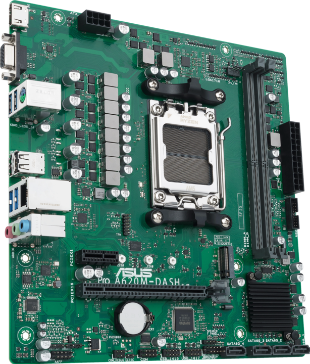 Actual product image ASUS MB PRO A620M-DASH-CSM (AMD,AM5,DDR5,mATX) (AM5, AMD A620, mATX)