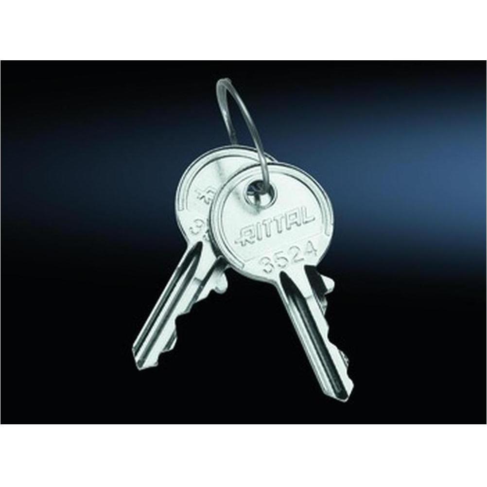 Thumbnail - Rittal Enclosure key Security lock 3524 E 2 pc(s), Serverschrank Zubehör, Silber