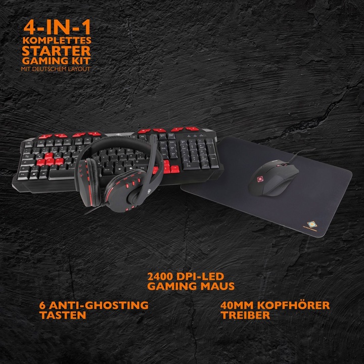 Actual product image Deltaco GAM-023DE Gaming On Ear Headset Wired Stereo Black (Cable)