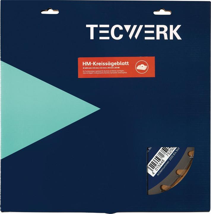 Actual product image Tecwerk Tischkreissägeblatt Aussen-Ø 500 mm Zähnezahl 36 HB Bohrung 30 mm Schnittbreite 3,8 mm
