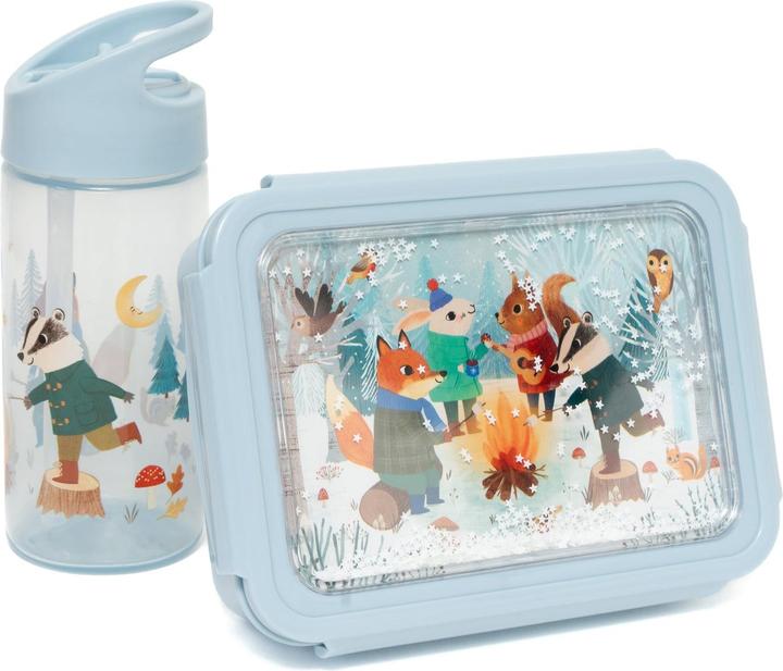 Image du produit Petit Monkey Bouteille à paille, renard et luciole (0.38 l)