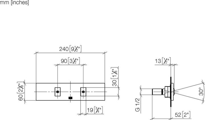 Produktbild Dornbracht WATER FAN horizontal UP-Seitenbrause, 36512979 (10 l/min)