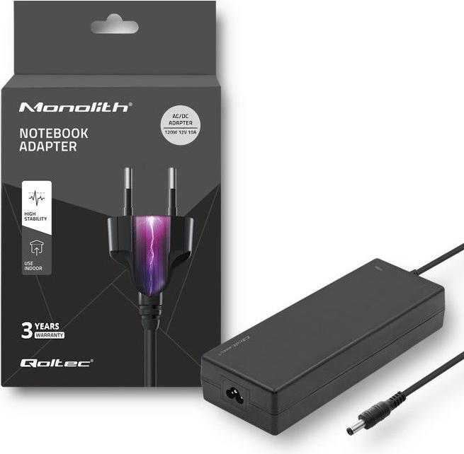 Actual product image Qoltec 50798 Desktop power supply 120W 12V 10A 5.5x2.5 power cable (120 W)