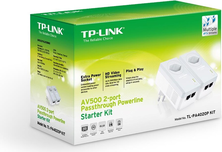 Produktbild TP-Link Tl-Pa4020p Kit (100 Mbit/s)