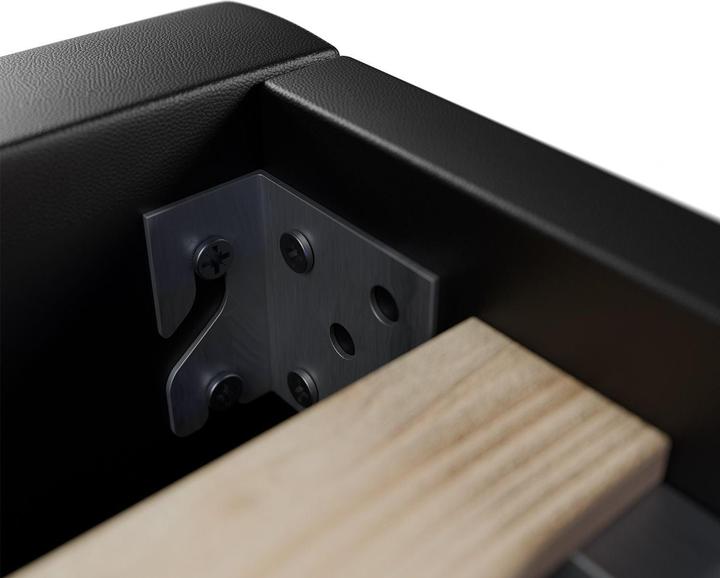 Actual product image Juskys LED upholstered bed Verona with slatted frame (90 x 200 cm)