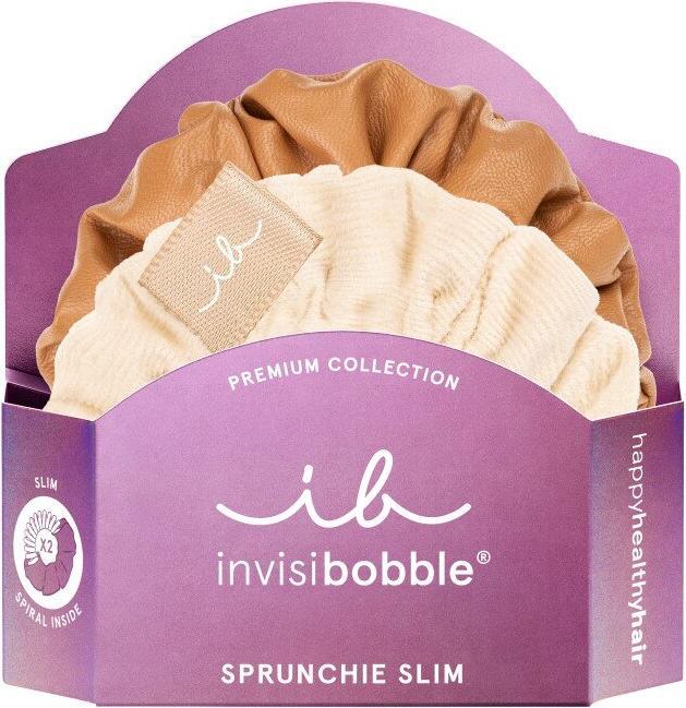 Immagine prodotto Invisibobble Fascia per capelli Sprunchie Slim Premium Creme de Caramel 2 pezzi (Elastico per capelli)