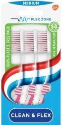 Actual product image Aquafresh Toothbrush - Clean & Flex - Medium - 3 Pcs (3x)