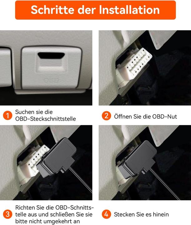 Actual product image Vantrue USB C OBD Hardwire für Dashcam