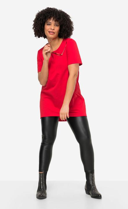 Image du produit Angel of Style T-shirt long à col rond, manches courtes et ourlet arrondi (48)