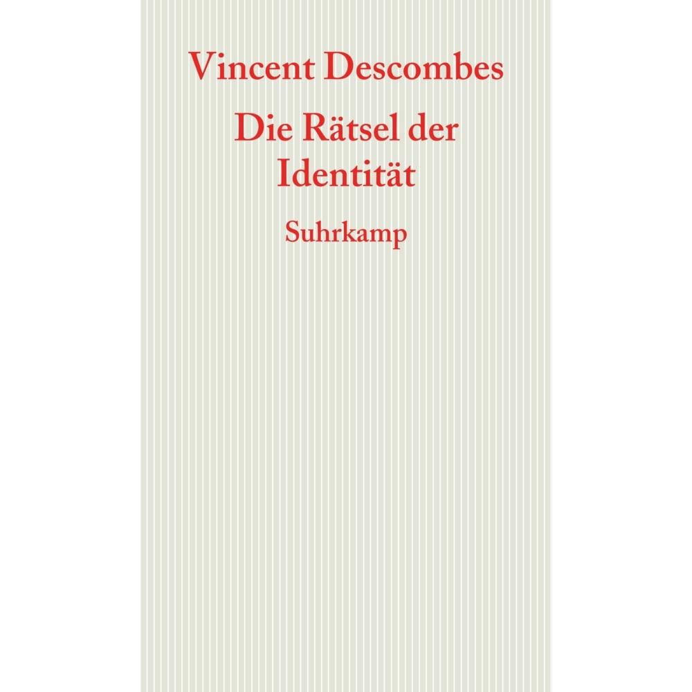 Descombes:Rätsel d.Identität, Sachbücher von Vincent Descombes