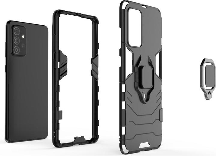 Image du produit Hurtel Ring Armor Case Kickstand Tough Rugged Cover pour Samsung Galaxy A72 4G bleu (Samsung Galaxy A72)