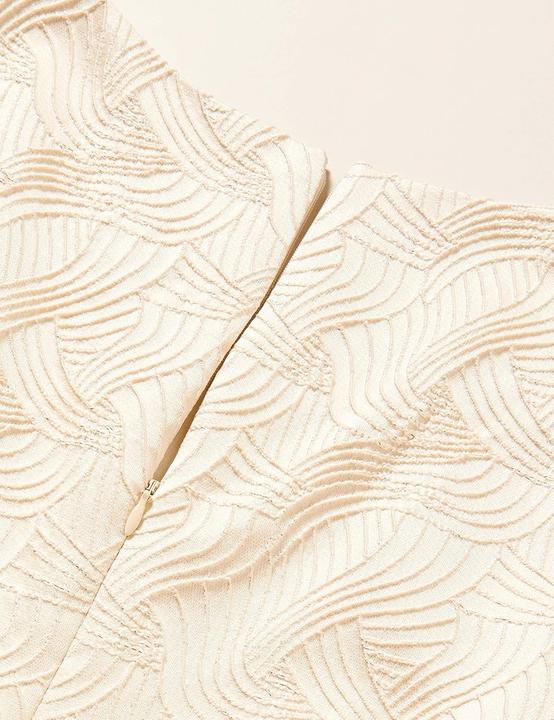 Actual product image Gina Bacconi Artex Metallic Jacquard Beaded Dress (44)