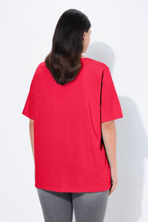 Produktbild Ulla Popken T-Shirt, A-Linie, V-Ausschnitt, Halbarm (58)