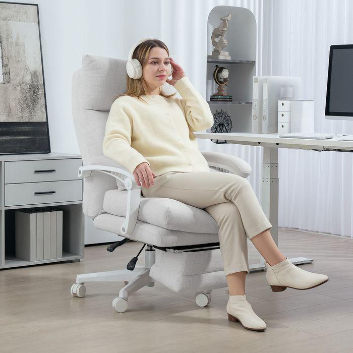 Produktbild Swisshandel24 Bürostuhl Ergonomischer Schreibtischstuhl mit Lendenwirbelstütze, Fussstütze