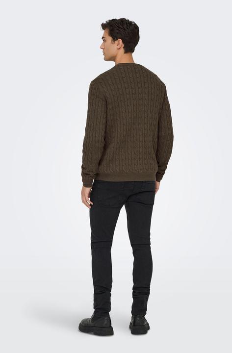 Produktbild Only & Sons Onsloui Reg 12 Cabel Crew Knit Noos (XS)