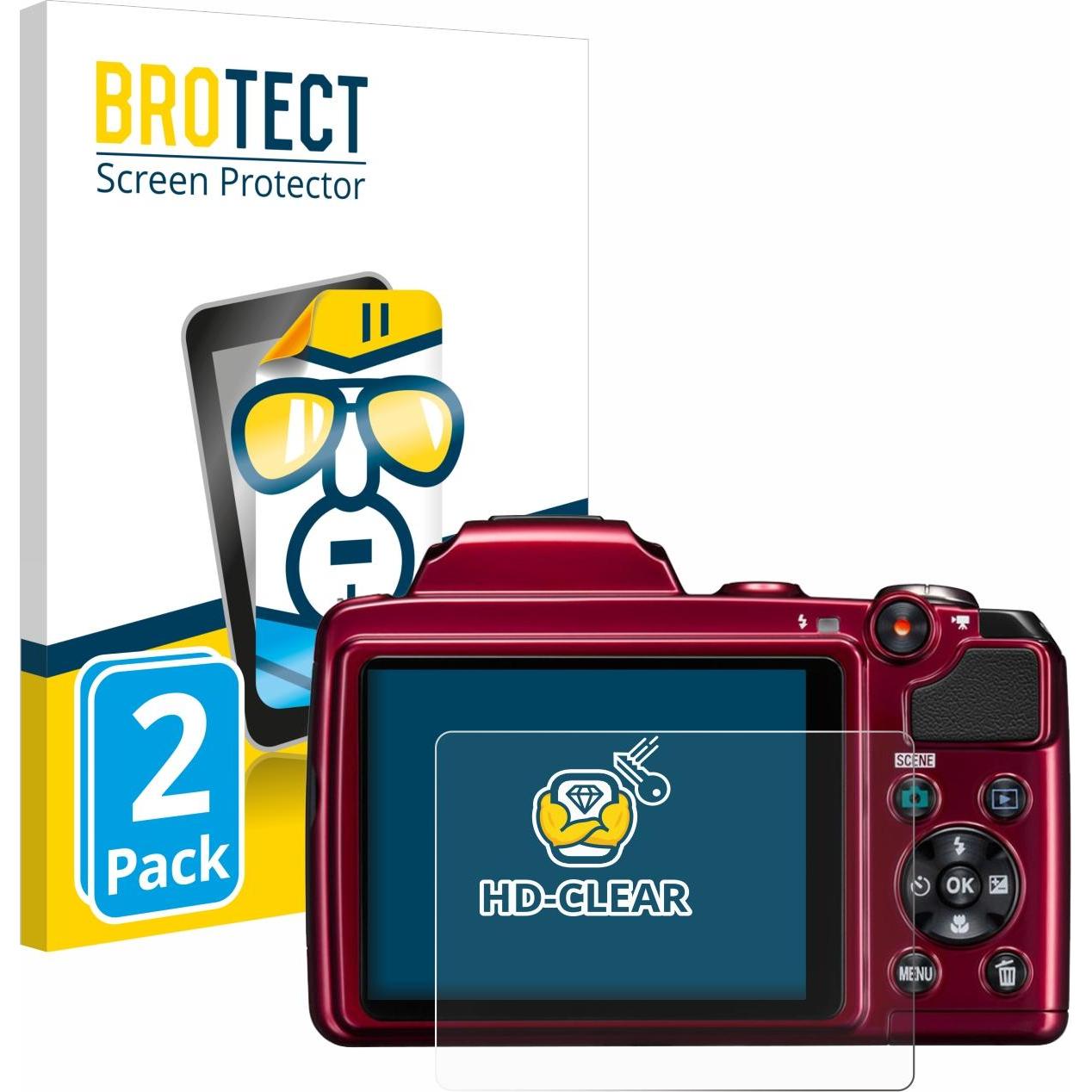 BROTECT Schutzfolie Displayschutz Klar (Displayschutz, Coolpix L120), Kameraschutz, Transparent
