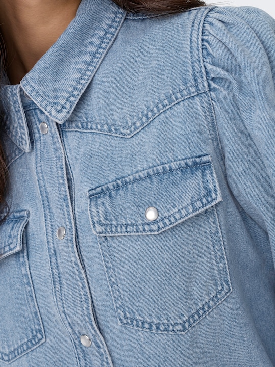 Immagine prodotto Only Camicia loose fit colletto maniche a sbuffo camicia denim (XS)