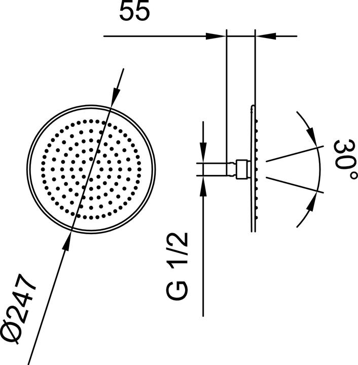 Immagine prodotto Laufen HF504724100000 (1 Tipo di fascio, 12 l/min)